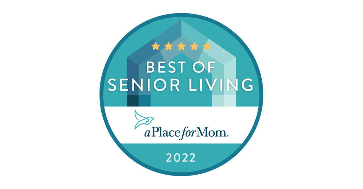 Best of Senior Living award badge from A Place for Mom